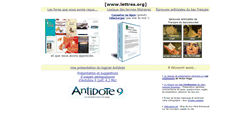 Desktop Screenshot of lettres.org