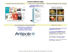 Tablet Screenshot of lettres.org